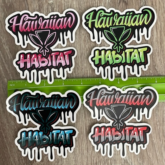 Free With Bundle! Choice of 1 Hawaiian Habitat Limited Edition Ombré Sticker - Picture 2 of 4